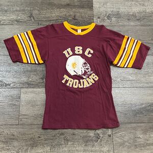 Vintage 70s Southern Athletic USC Trojans Shirt Made in USA Single Stitch Large